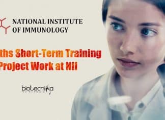 6 Months Short-Term Training – Project Work at National Institute of Immunology NII Short-term Training 2021