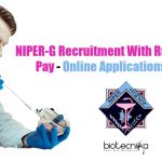 NIPER-G Recruitment