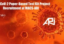 SARS-CoV-2 Paper-Based Test Kit Project Recruitment at MACS-ARI PhD Biotechnology
