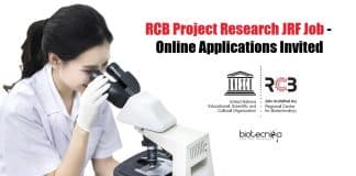 RCB Project Research JRF