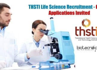 THSTI Life Science Recruitment