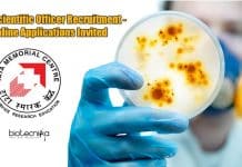 TMC Scientific Officer Recruitment – Online Applications Invited TMC Scientific Officer Recruitment