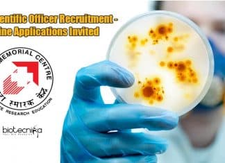 TMC Scientific Officer Recruitment – Online Applications Invited TMC Scientific Officer Recruitment