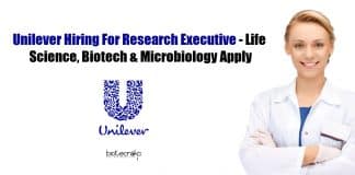 Unilever Hiring For Research