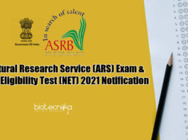 ARS-2021 Exam Notification