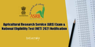 ARS-2021 Exam Notification