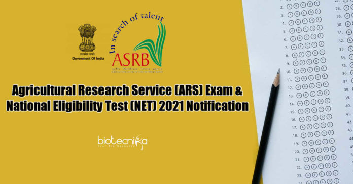 ARS-2021 Exam Notification