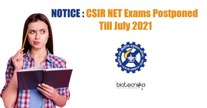 CSIR-NET 2021 Postponed