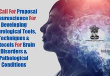 DBT Call For Proposal In Neuroscience For Developing Neurological Tools, Techniques & Protocols DBT Call For Proposal