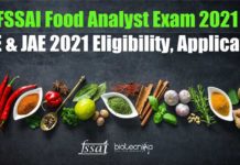 FSSAI Exam 2021