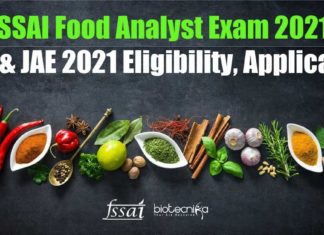FSSAI Food Analyst Exam 2021 – FAE & JAE 2021 Eligibility, Application FSSAI Exam 2021