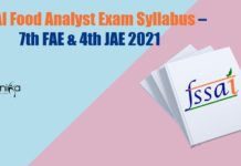 FSSAI Exam Syllabus 2021