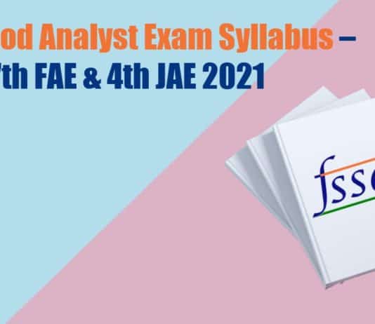 FSSAI Exam Syllabus 2021