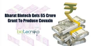 Covaxin Bharat Biotech gets 65 crore