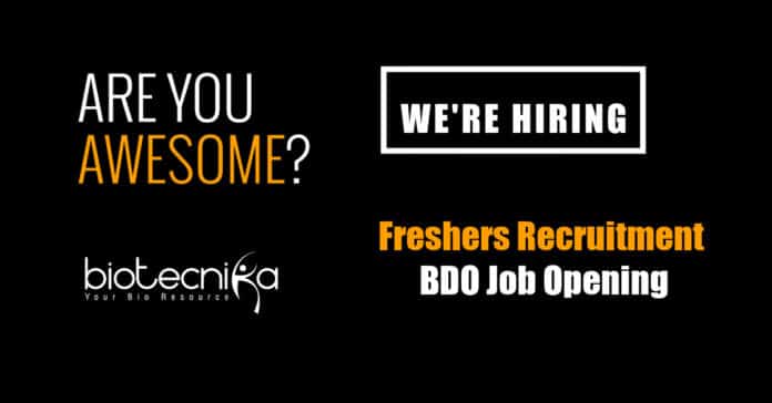 Freshers BDO Job