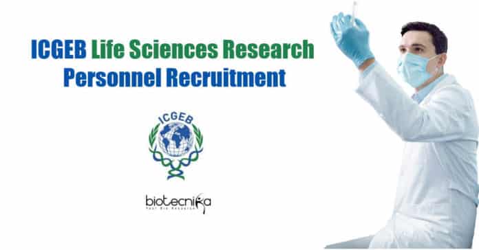 ICGEB Vacancies For Lifesciences