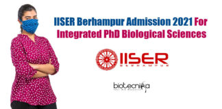 IISER Berhampur Integrated-PhD Admission