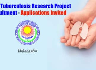 JIPMER Tuberculosis Research Project Recruitment – Applications Invited JIPMER Job For Microbiology