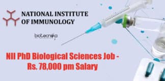 NII Jobs Biological Sciences