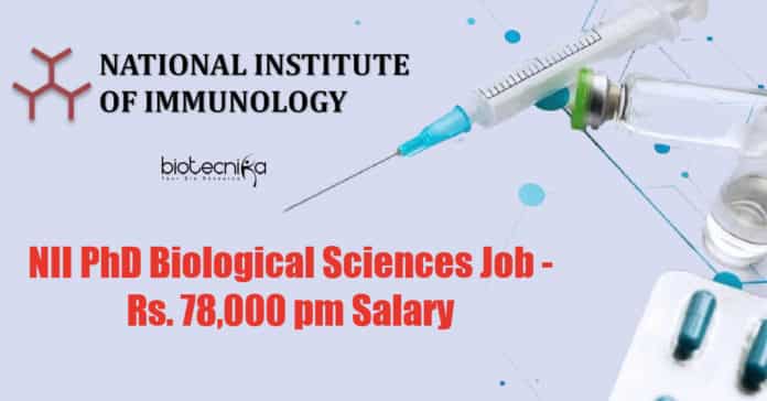 NII Jobs Biological Sciences