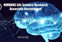 NIMHANS Life Science Research Associate Recruitment NIMHANS Vacancy For Lifesciences
