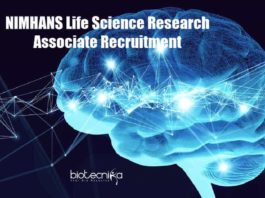 NIMHANS Vacancy For Lifesciences