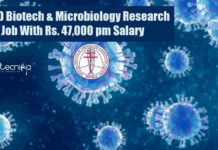 NITRD Biotech & Microbiology Research Job With Rs. 47,000 pm Salary NITRD Research Vacancy