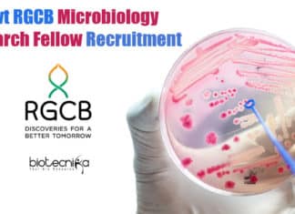 Govt RGCB Microbiology Research Fellow Recruitment RGCB Microbiology Research Fellow