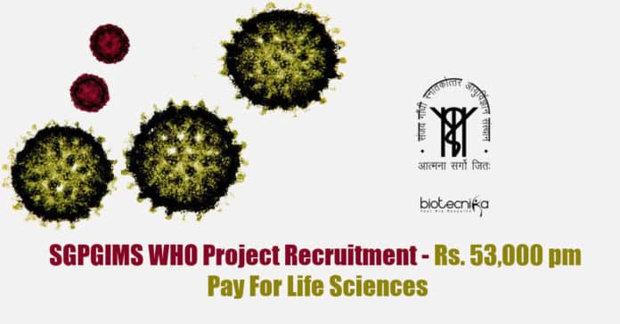 SGPGIMS Jobs Life Science