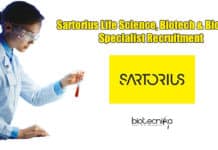 Sartorius Life Science, Biotech & Biochem Specialist Recruitment Sartorius Vacancies