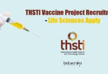 THSTI Vaccine Project Recruitment – Life Sciences Apply THSTI Jobs Lifesciences