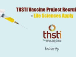 THSTI Jobs Lifesciences