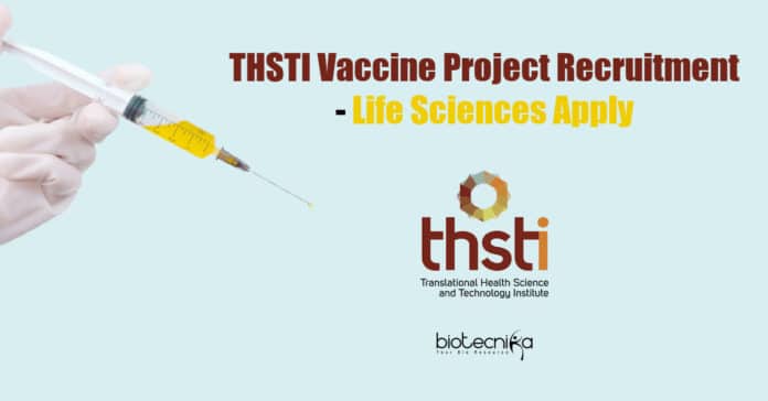 THSTI Jobs Lifesciences