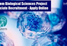 inStem Biological Sciences Project Associate Recruitment – Apply Online inStem Project Jobs