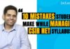 CSIR NET Syllabus Mistakes: 10 Mistakes Students Make While Managing CSIR NET Syllabus CSIR NET Syllabus Mistakes