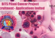 BITS Pilani Cancer Project Recruitment – Applications Invited BITS Pilani Cancer Research