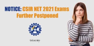 CSIR NET 2021 Postponed