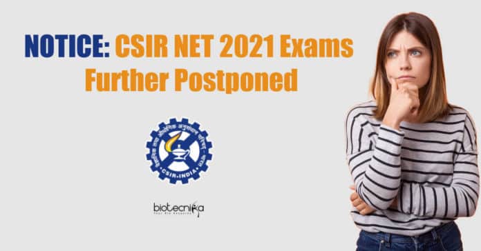 CSIR NET 2021 Postponed
