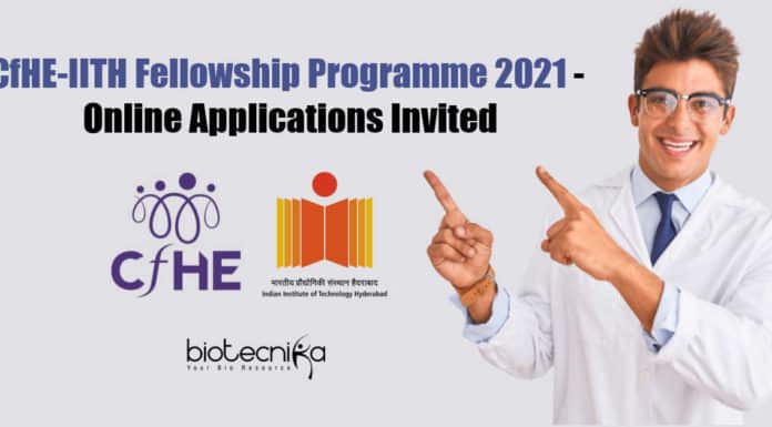 CfHE-IITH Fellowship Programme 2021