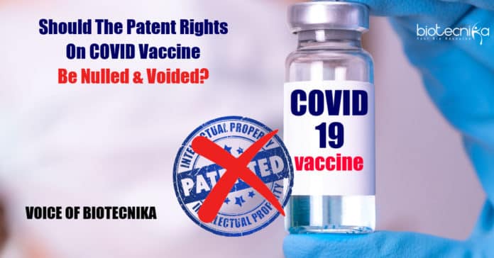 Patent Rights On COVID Vaccine