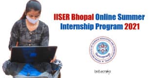 IISER Bhopal Summer Internship