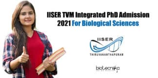 IISER TVM Integrated PhD