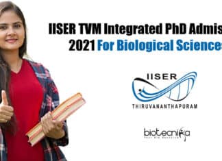 IISER TVM Integrated PhD