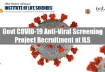 Govt COVID-19 Anti-Viral Screening Project Recruitment at ILS ILS Bhubaneswar Project Jobs