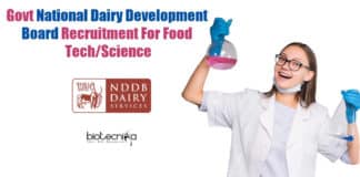 NDDB Food Tech Scientist