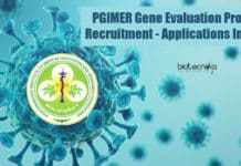 PGIMER Gene Evaluation Project Recruitment – Applications Invited PGIMER Junior Research Fellow