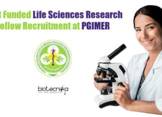 ICMR Funded Life Sciences Research Fellow Recruitment at PGIMER PGIMER Vacancy For Project