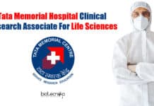Tata Memorial Hospital Clinical Research Associate For Life Sciences TMH Mumbai Clinical Research