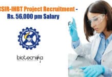 15+ CSIR-IHBT Project Recruitment – Rs. 56,000 pm Salary CSIR-IHBT Project Jobs