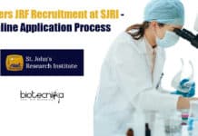 Freshers JRF Recruitment at SJRI – Online Application Process Freshers JRF